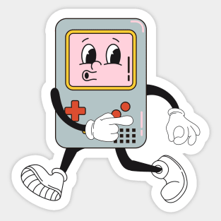 Retro Gameboy Funny Face Sticker